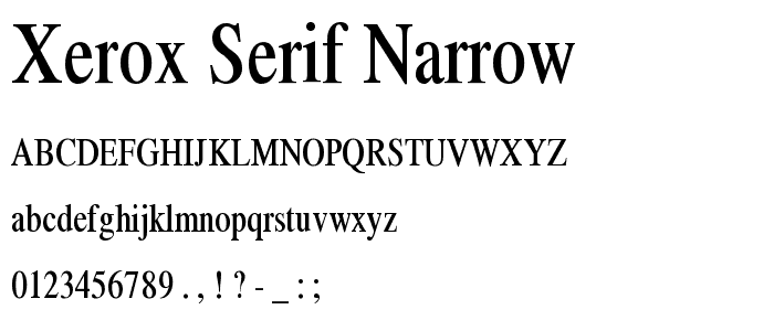 Xerox Serif Narrow police